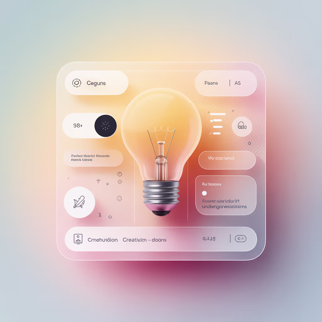 AI-generated glowing light bulb digital illustration